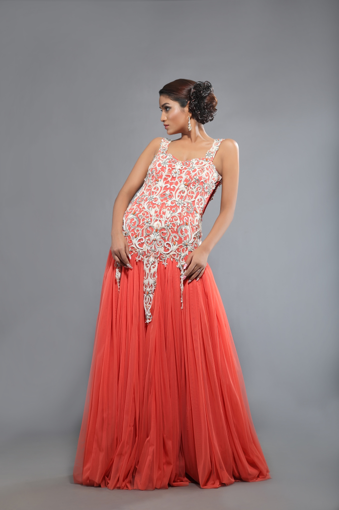 cocktail gowns for indian weddings
