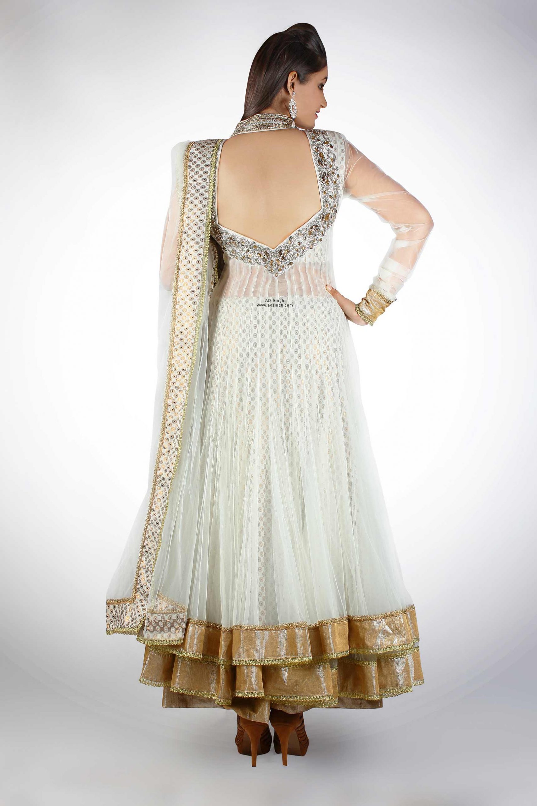 Buy Deep Back Anarkali With Skirt ...