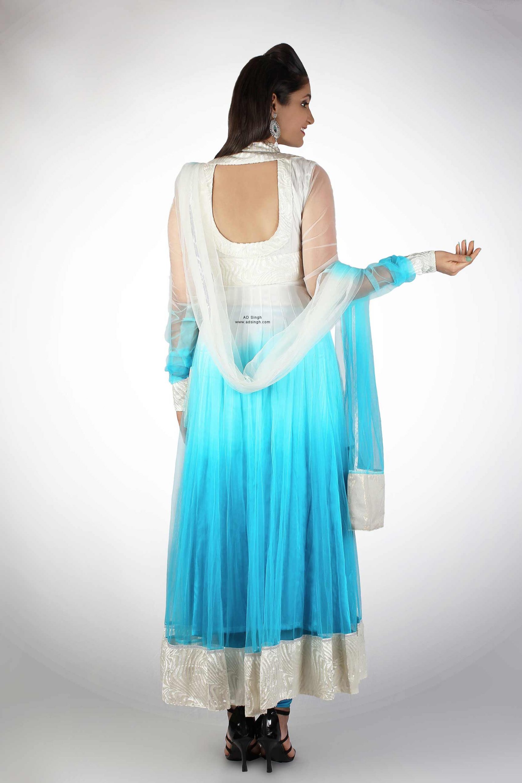 simple long anarkali