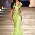 Neon-green-gown-saree