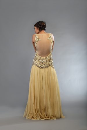 Ivory Prom Dress 2014 back