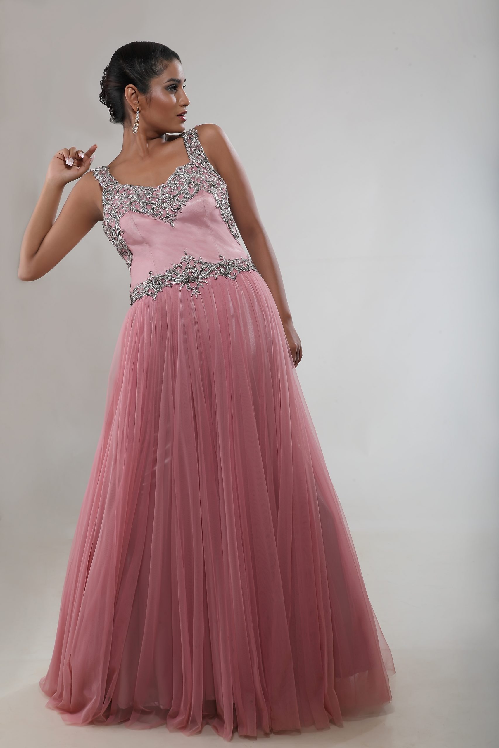 Sofia Vergara Black Satin Designer Formal Gown - Xdressy