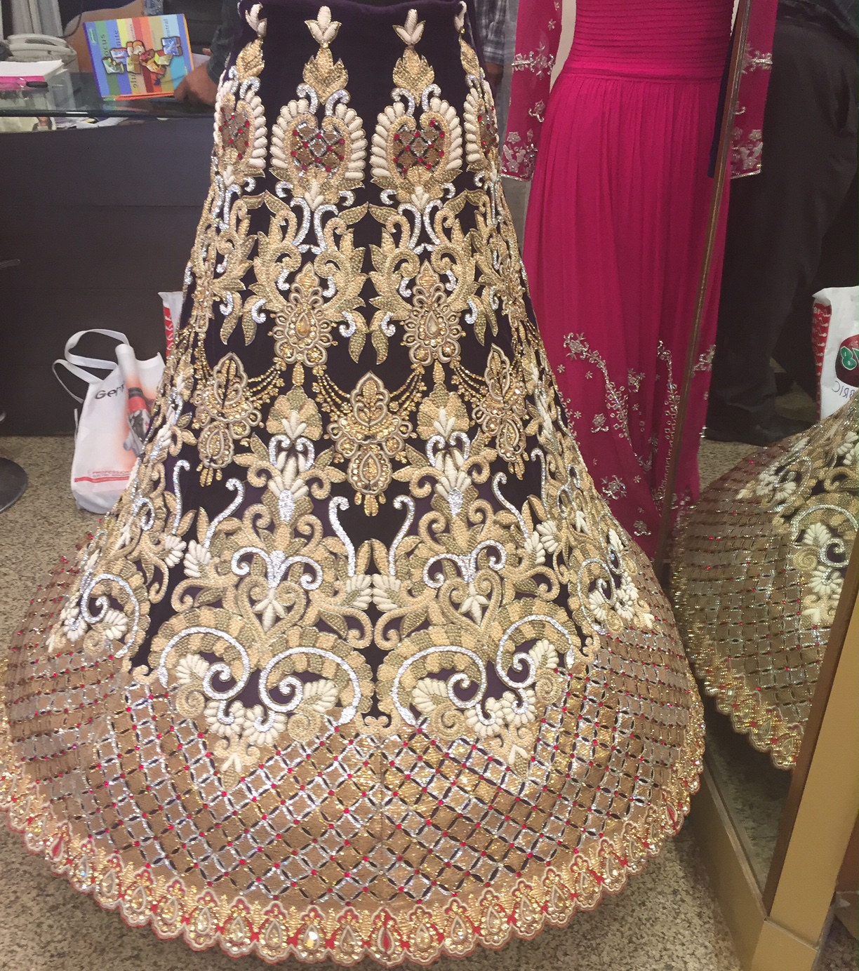 bridal lehenga with cancan