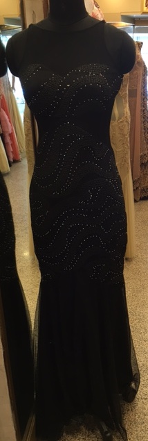 Black Fish cut gown