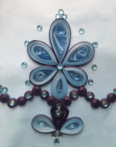 Quilling embroidery sample 2
