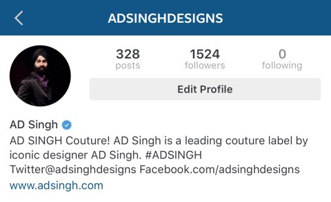 AD SINGH instagram account