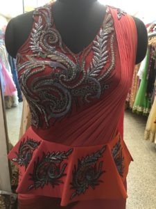 Peplum Gown Sari Front