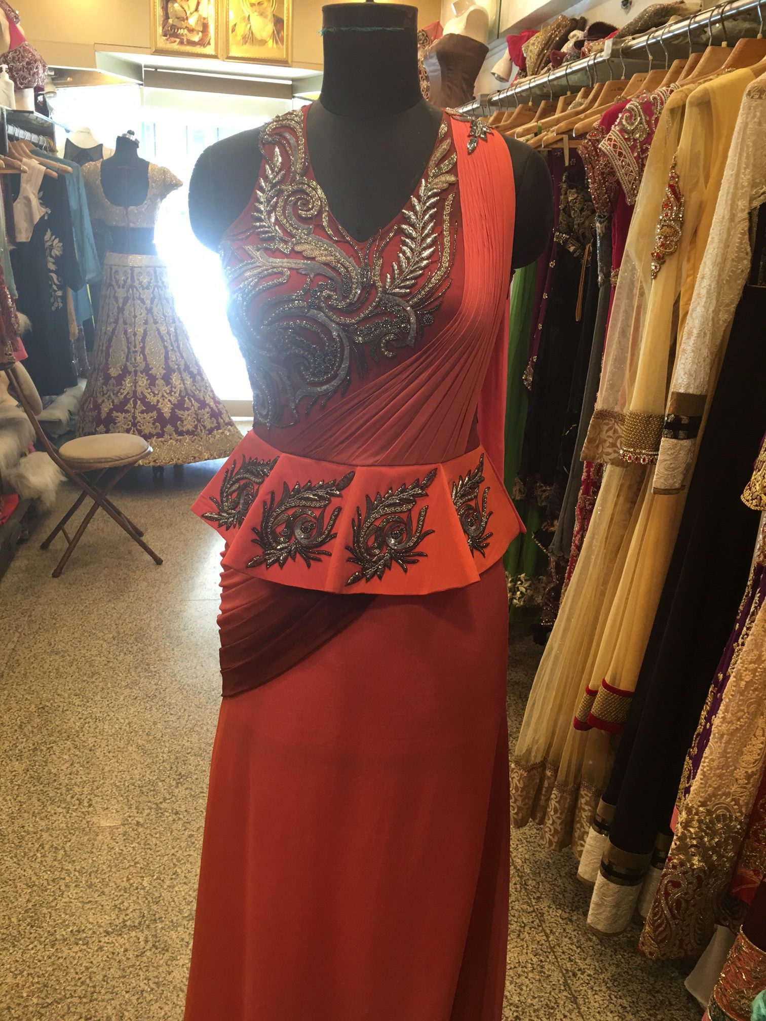 Peplum Gown Sari