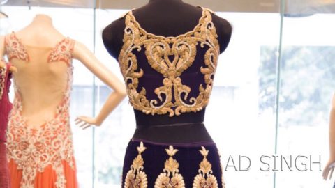 Purple Bridal lehenga