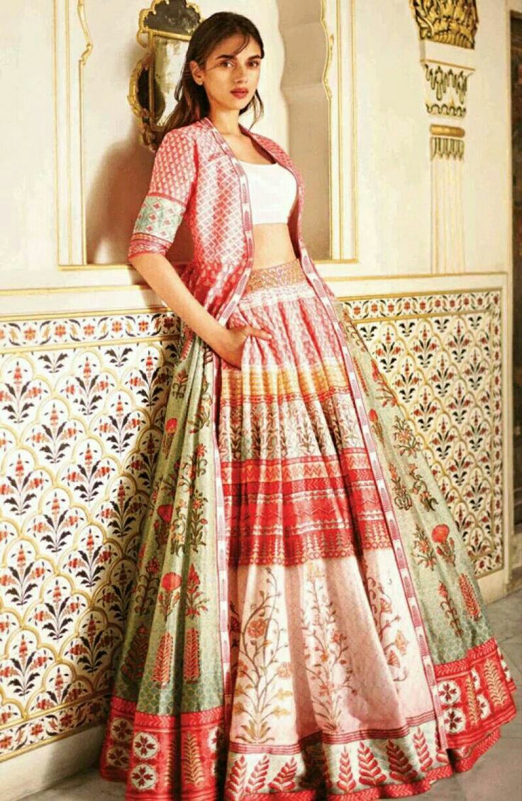 Long Jacket with Lehenga