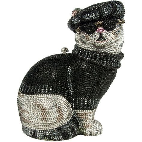 Crystal Beatnik cat clutch