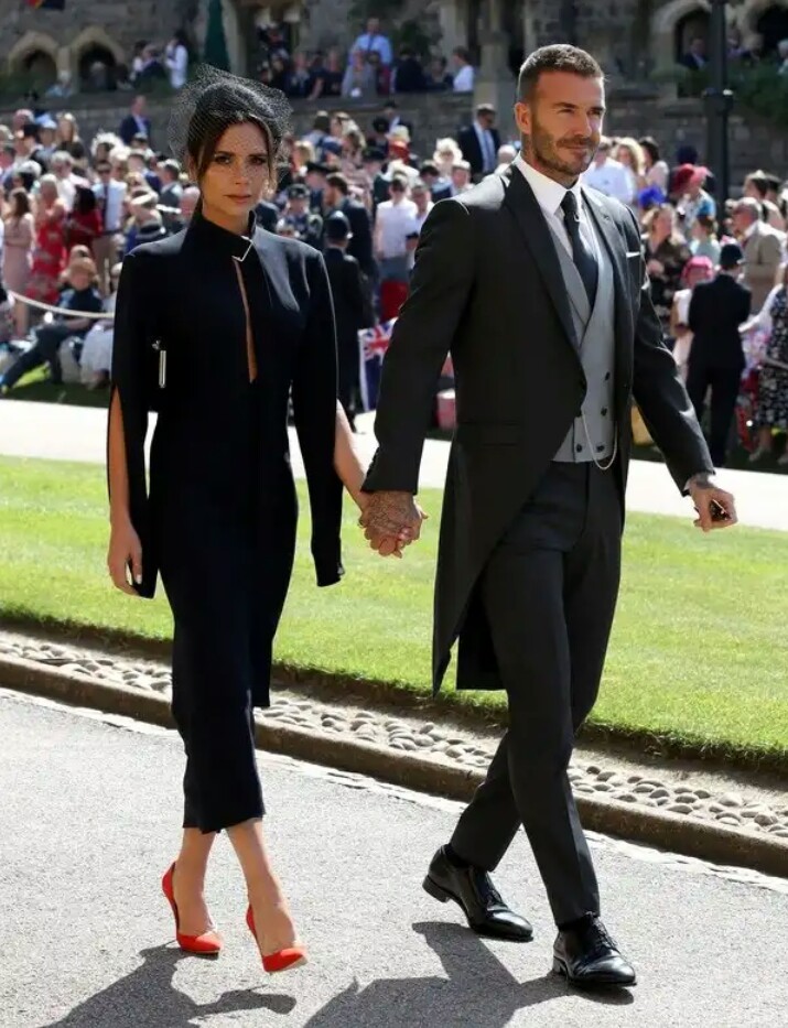 David & Victoria Beckham at the Royal Wedding