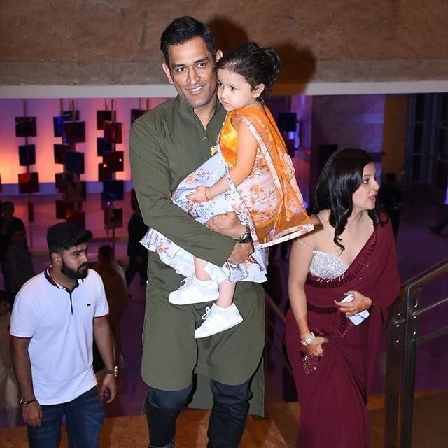 Ziva with MS Dhoni