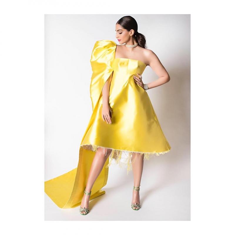 Sonam Kapoor in a Playful Yellow Dress