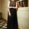 Black Sexy Back Draped Gown