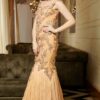 Bodycon Backless Floral Gown