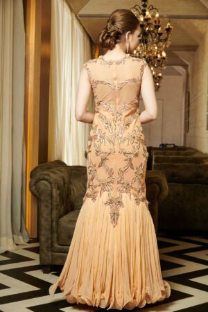 Bodycon Backless Floral Gown