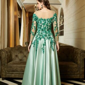 Crystallized Green 3D gown back