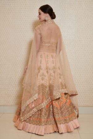 Mogul Peach Wedding Lehenga