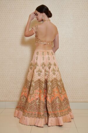 Mogul Peach Wedding Lehenga