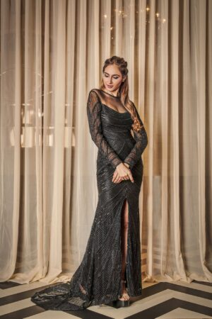 Stars under blanket black sky Gown