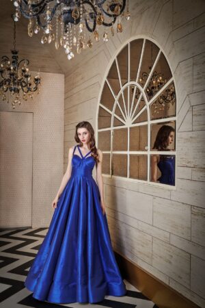 Victorian Mystique sapphire blue gown