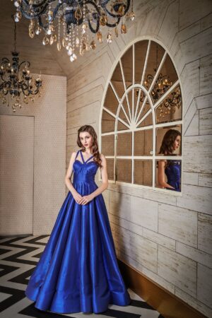 Victorian Mystique sapphire blue Gown
