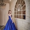 Victorian Mystique sapphire blue gown