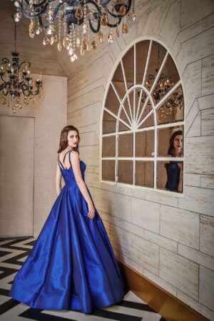 Victorian Mystique sapphire blue gown